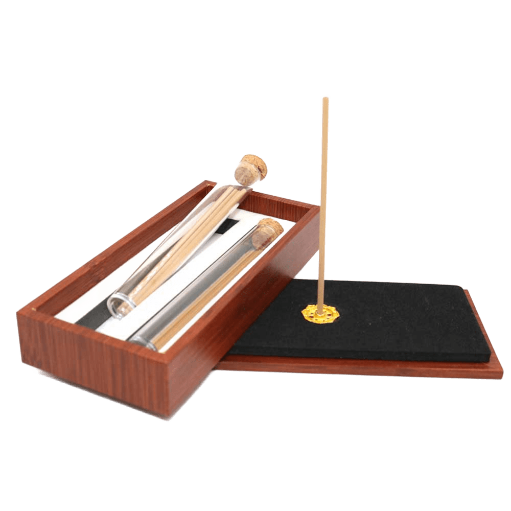 Coffret 26 batônnets d'encens Oud de 10,5cm double format 1,3/3mm avec support bâtonnet