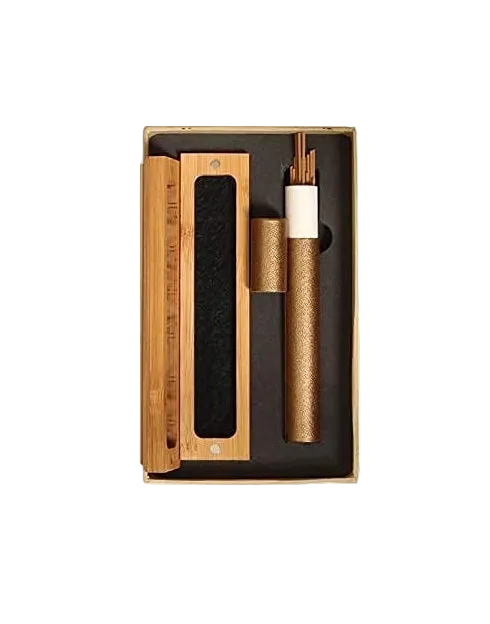 Coffret de 20 bâtonnets d'encens Oud de 10,5cm/1,3mm avec porte-encens en bois