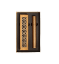 Coffret de 20 bâtonnets d'encens Oud de 10,5cm/1,3mm avec porte-encens en bois