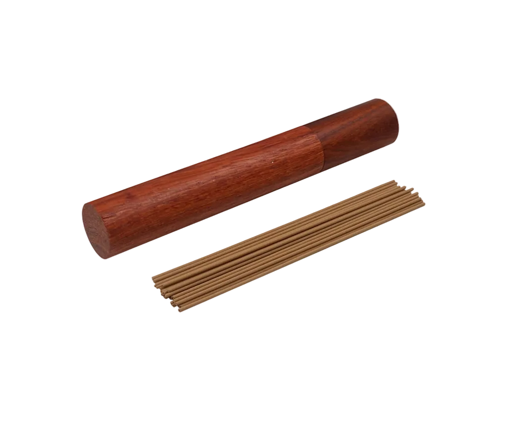 Etui élégant en bois de 20 bâtonnets d'encens Oud de 10,5cm/1,3mm