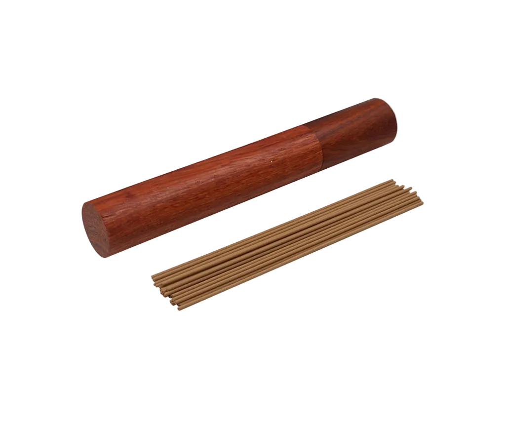 Etui élégant en bois de 20 bâtonnets d'encens Oud de 10,5cm/1,3mm