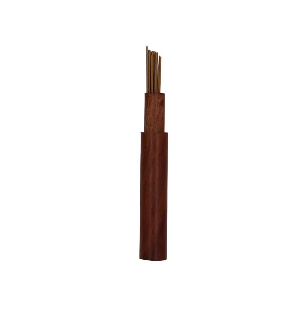 Etui élégant en bois de 20 bâtonnets d'encens Oud de 10,5cm/1,3mm