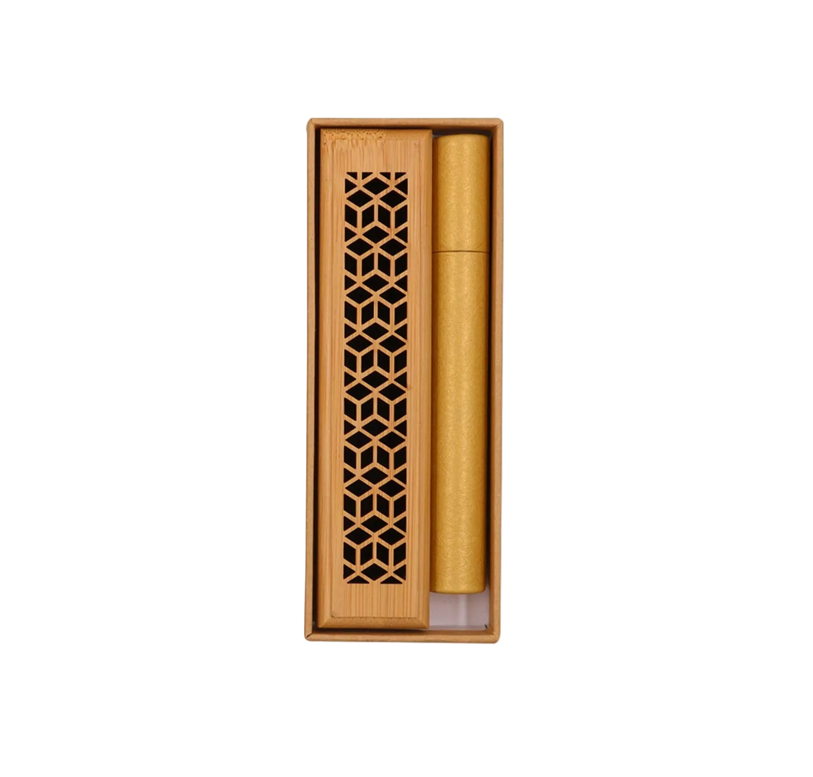 Coffret de 20 bâtonnets d'encens Oud de 10,5cm/1,3mm avec porte-encens en bois