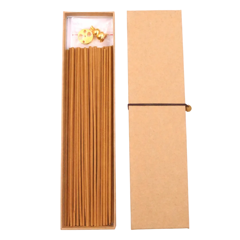 Etui de 50 bâtonnets d'encens Oud de 21cm/3mm et 2 porte-encens en cuivre