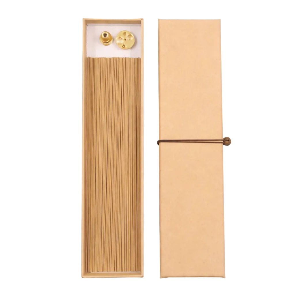 Etui de 250 bâtonnets d'encens Oud de 21cm/1,3mm et 2 porte-encens en cuivre