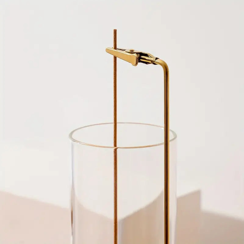 Porte-encens avec réceptacle en verre