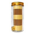 Coffret 180 bâtonnets d'encens Oud de 12cm/3mm avec porte-encens en cuivre