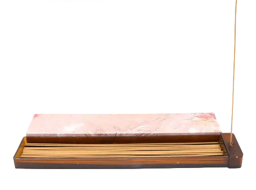 Etui raffiné de 20 bâtonnets d'encens Oud de 21cm/1,3mm avec support