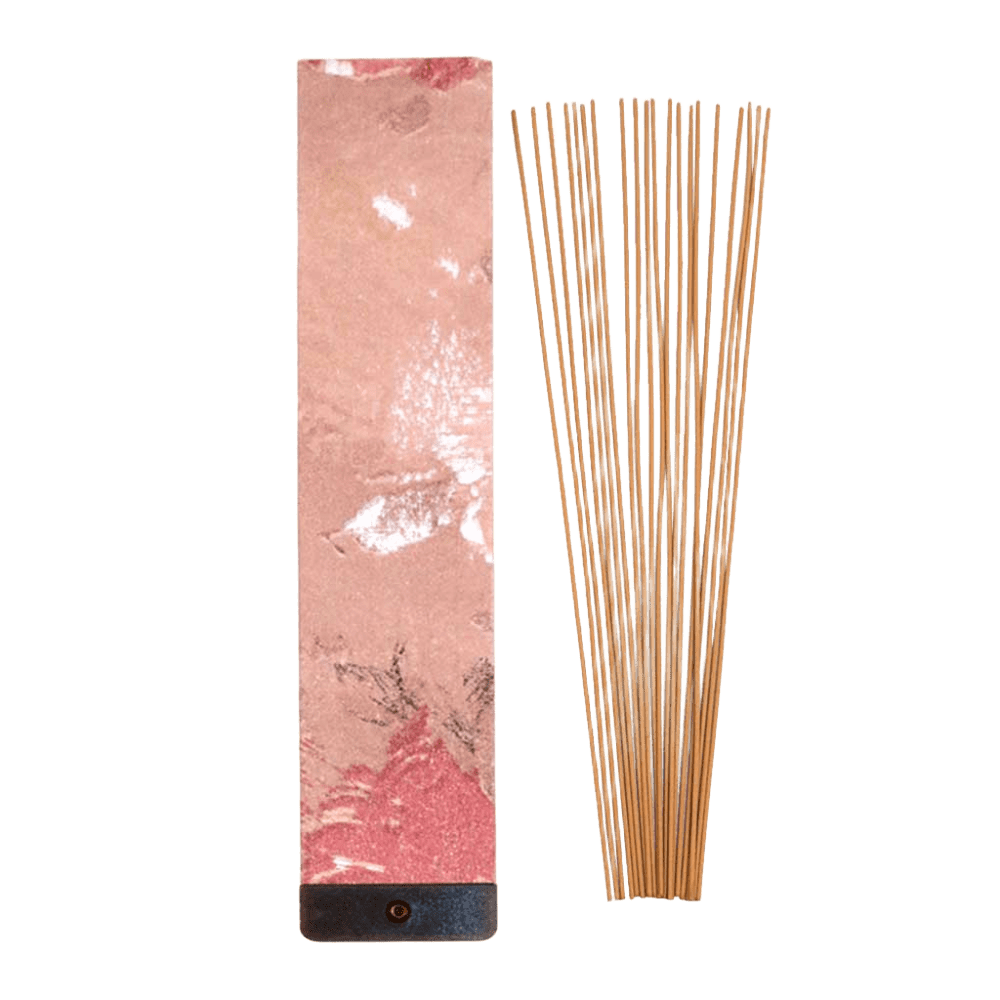 Etui raffiné de 20 bâtonnets d'encens Oud de 21cm/1,3mm avec support